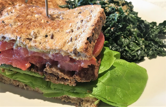 True Food Kitchen T.L.T. Sandwich with Kale Salad