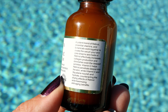 Valentia Night Revive Retinol Serum bottle information