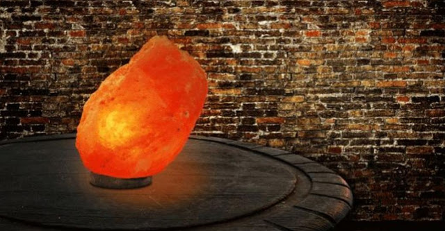 Himalayan Salt Lamp on a Table