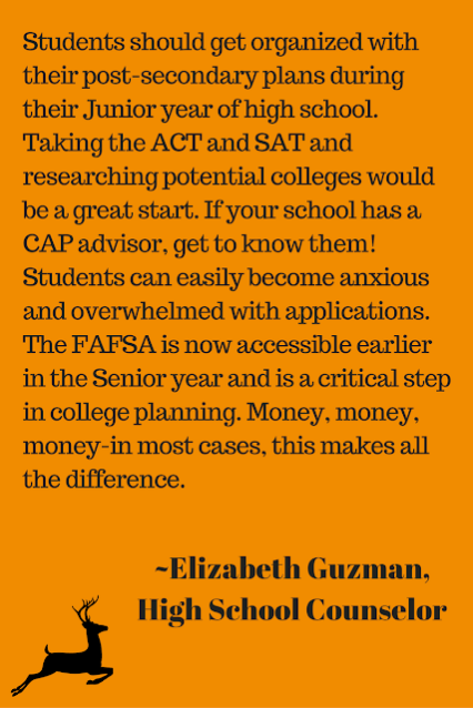 Understanding the FAFSA and College Admissions local counselor quote