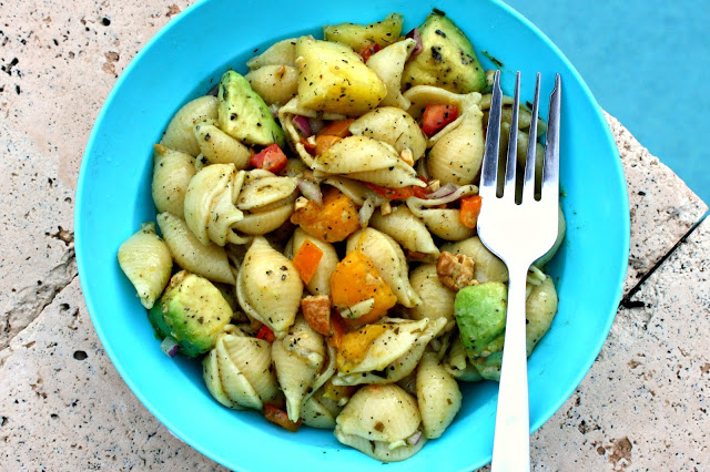 Tropical Goddess Vegan Summer Salad Plated