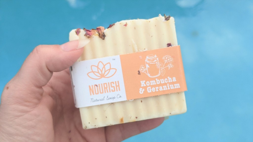 Nourish Natural Soap Co. Kombucha and Geranium Soap Bar